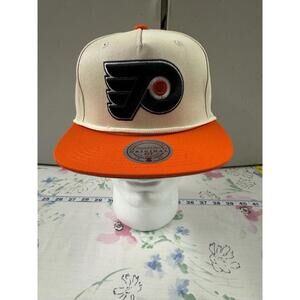 Philadelphia Flyers Mitchell & Ness Snapback‎ Hat Off-White Orange NHL OSFA